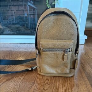 Coach Sling Back Pebbled Leather